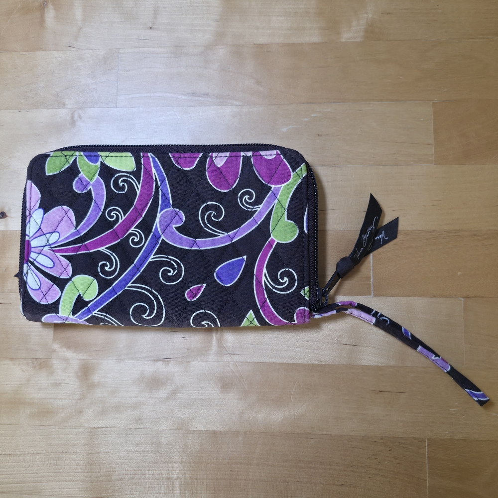 Vera Bradley Purple Punch Wristlet/Wallet - Picture 1 of 4